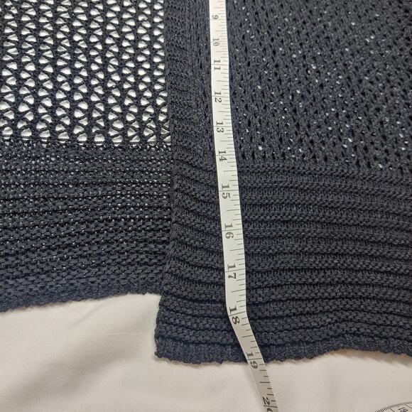 NWT By Anthropologie Julliet Cropped Open Knit Cardigan Sweater Black One Size - Picture 16 of 16